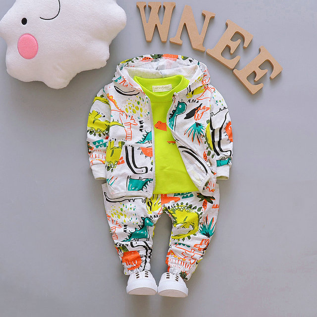 

Toddler Baby Boy Clothes Outfits Colorful Hooded Coat+T Shirt+Pants Kids Sets Children Boys clothing sets, Yellow