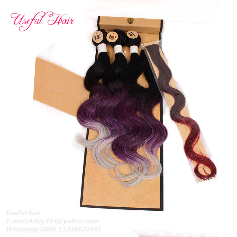

Body wave hair weaves USDFUL-HAIR ELASH CHRISTMAS 4 bundles with closure sew in hair weave MARLEY machine double HAIR weftS weaves closure, Ombre 613