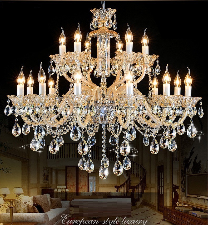

Modern crystal light Noble Luxurious Export K9 Crystal Chandelier Candle crystal lights Villa living room Luxury chandelier