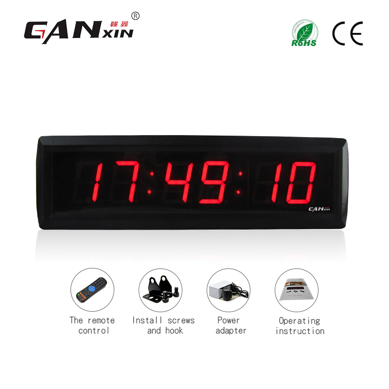 [GANXIN]Variétés de couleur en option 1,8 pouces 6 chiffres affichage LED horloge numérique de la salle de conférence et du salon avec télécomman