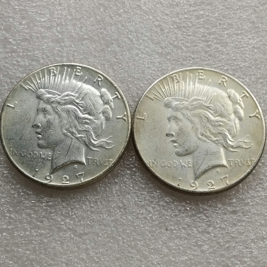 

US head-to-head 1927 Peace Dollar Two face Copy Coin - Free Shipping