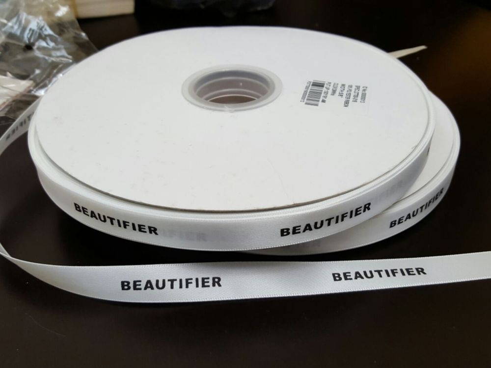 Gift wrap DIY Satin Ribbon Belt Flat Font/3D Printing/Iron Gold Wedding & Personalized Customized Logo Package-image-396323420