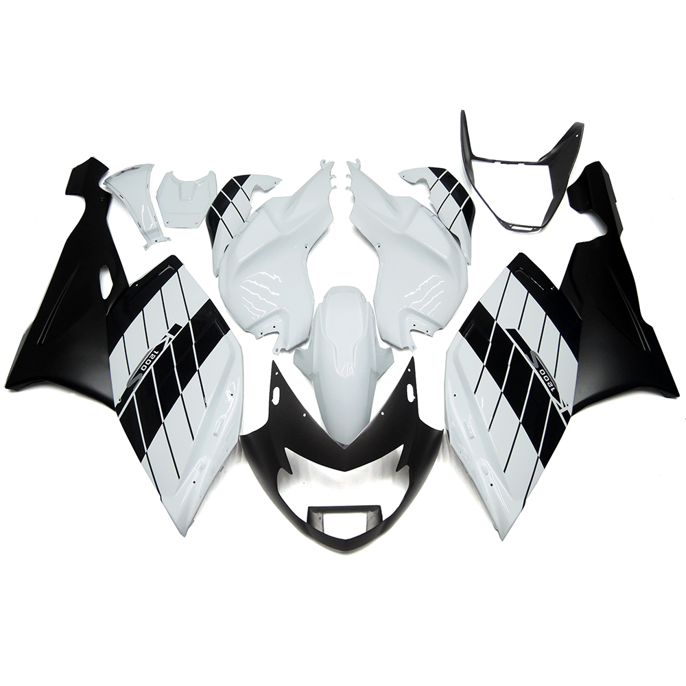 3 cadeaux gratuits carénages complets pour BMW k1200s 2005-2008 carénage de moto en plastique ABS blanc noir vv11