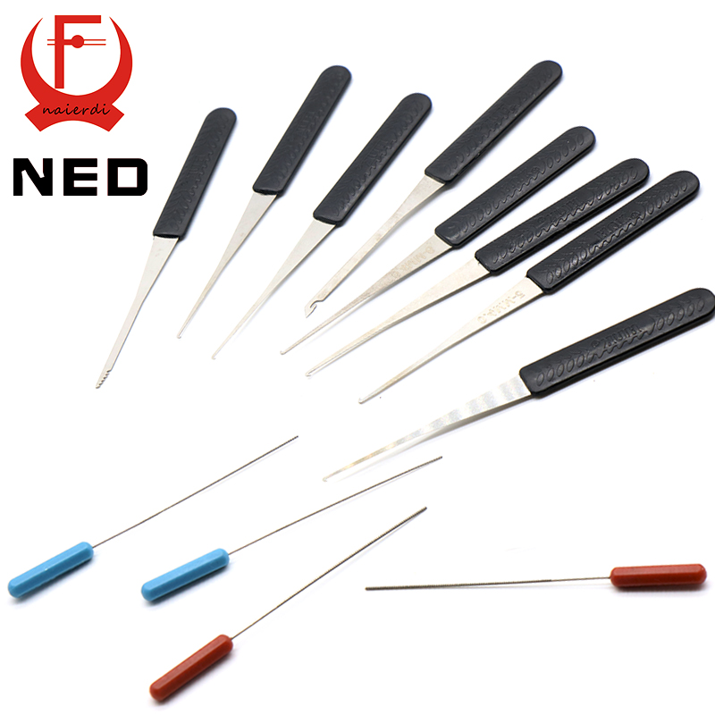 

NED High Quality 12 PCS Fold Pick Tool Broken Key Remove Auto Locksmith Tool Key Extractor Set Lock Hardware Handle DIY Tools