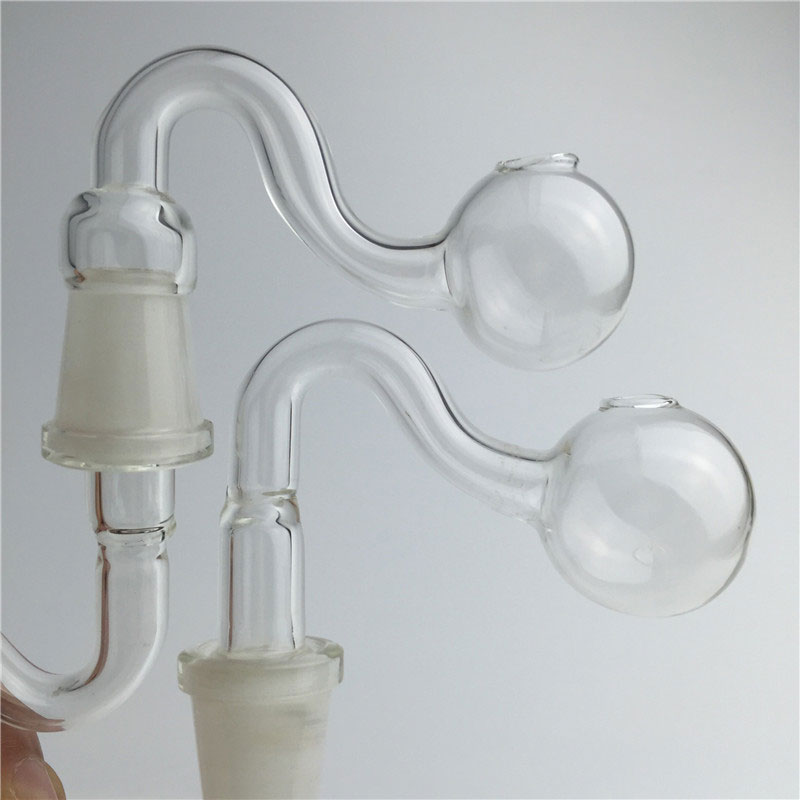

10mm 14mm 18mm male female glass oil burner pipe with thick bucket glass banger clear pyrex oil burner water pipes for glass bong