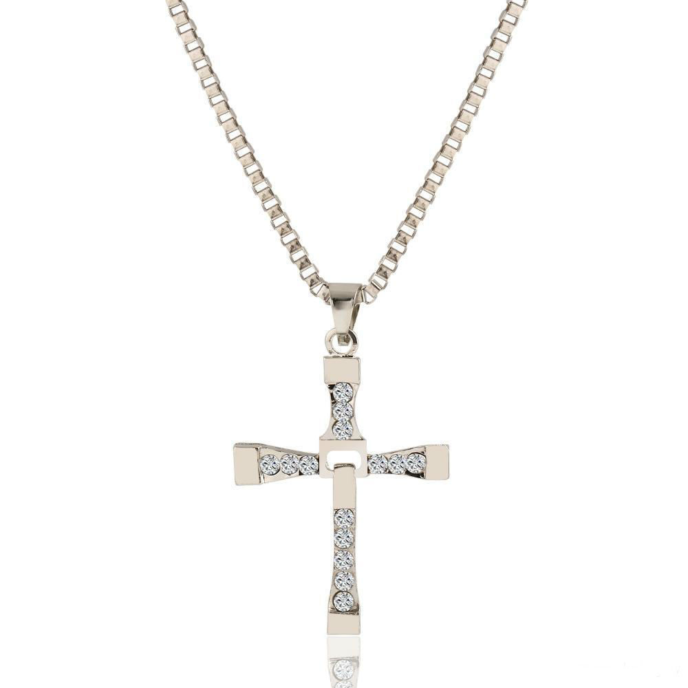 

Pendant The Fast And Furious Mens 17 Rhinestone Cross Crystal Pendant Chain Necklace Jesus Cross Necklace Mens Necklaces