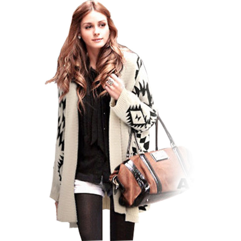 Sweettes en gros 2016 Fashion Fashion Europe Amérique Style d'automne Hiver Repointe Collier Long Mancoas Cardigans Pull 9291