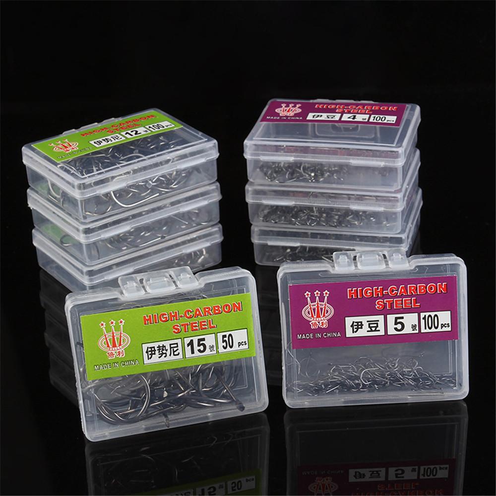 

Tube Fish hook 100 high quality black barbed steel tube to pay Gary flip hook plastic toolbox out212