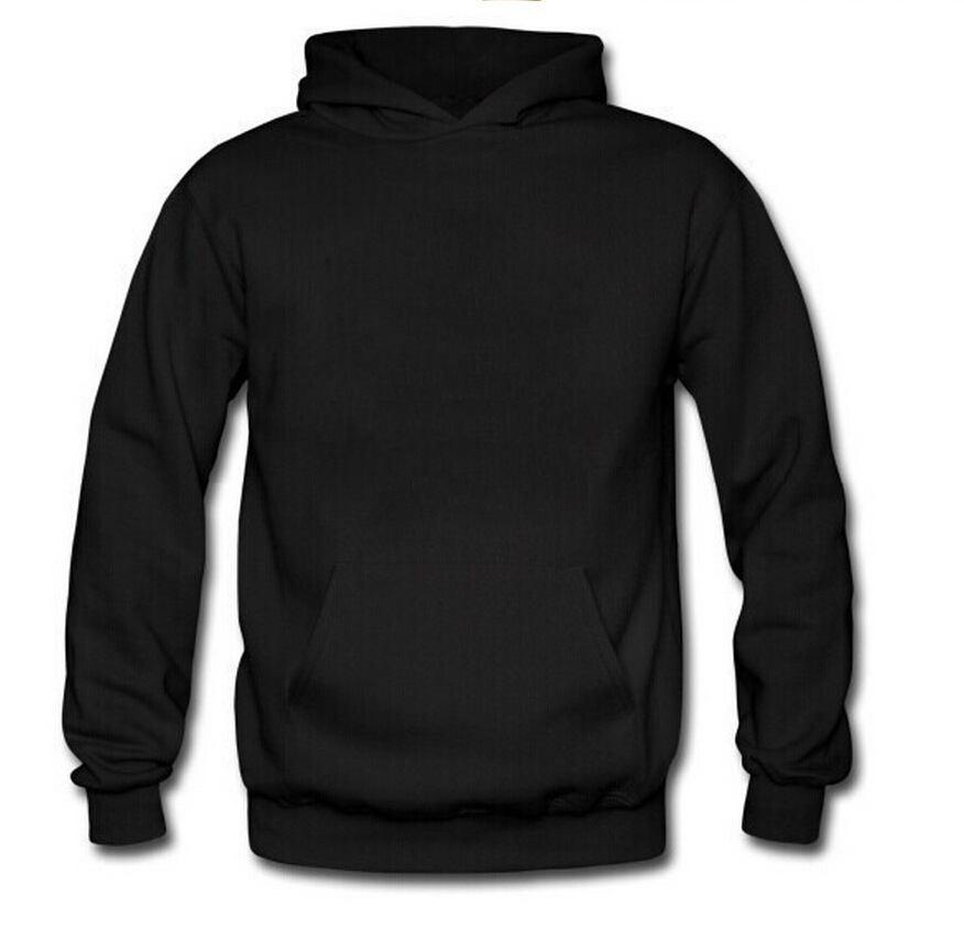 

men's hooded head blank color hoodie autumn and winter men clothing the newest style fashionable pullover, Black