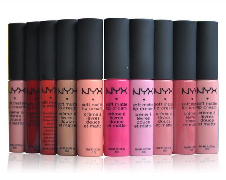 

NYX Soft Matte Lip Cream Lipstick NYX Makeup Charming Vintage Long-lasting Daily Party Brand Glossy Makeup Lipsticks Lip Gloss, Mixed color