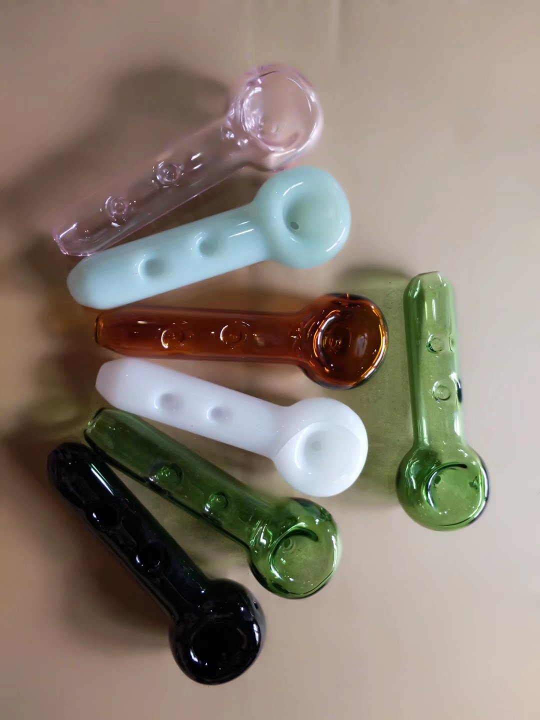 

Papered glass bongs accessories , Glass Smoking Pipes colorful mini multi-colors Hand Pipes Best Spoon glass Pipes