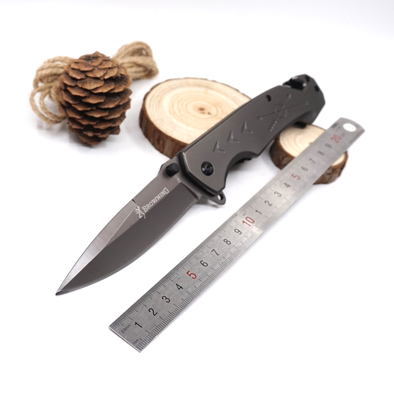 

New Browning FA18 Fast Open Folding Knife Outdoor Camping Hunting Pocket Gift Knife 440C 56HRC Wood Handle Outdoor EDC Tools With Box
