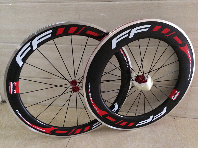 

FFWD bike carbon wheels 60mm+88mm bicycle carbon wheels 3k glossy clincher 700C 23mm V brake ceramic bearing hubs china bike wheels