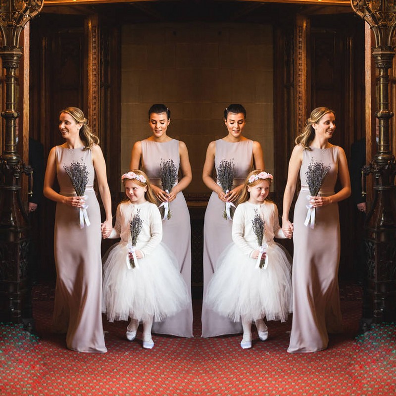 

Elegant Lilac Long Bridesmaid Dresses Jewel Neck Sleeveless Sash Sheath Wedding Guest Dress Graceful Chiffon Bridesmaids Dresses Free Shippi, Light purple