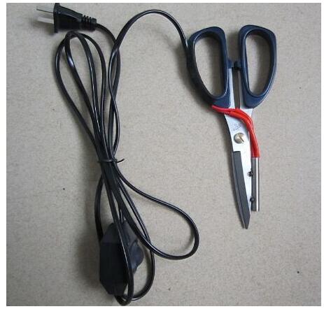 

1pcs Electric Heating tailor scissors Power hot shears knife heated pen working indicator for cloth cutting