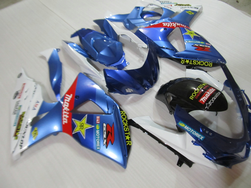

100% fit for Suzuki fairings GSXR1000 09 10 11-15 blue white injection mold fairing kit GSXR1000 2009-2015 OT31, Same as picture