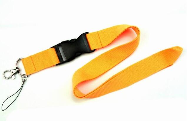 

FREE SHIPPING Hot 10pcs/lot Orange Solid color Lanyard for MP3/4 cell phone key chain lanyards wholesale
