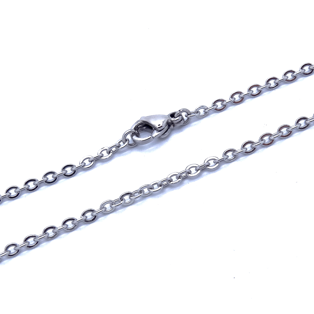 

100% Stainless Steel Necklace Vintage Fashion Jewelry Links Rolo Chain for Women 1 mm 16" - 36" Inches Chain