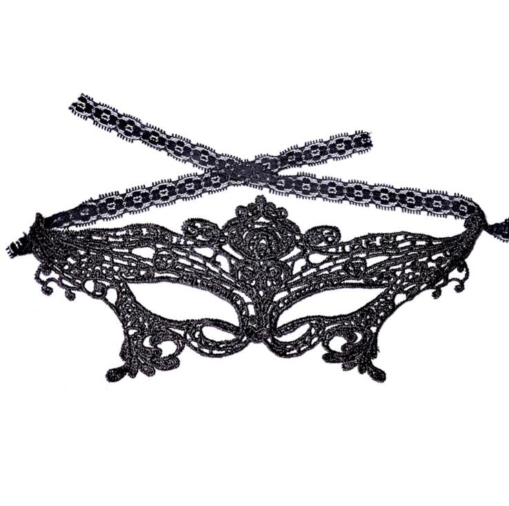 Black Lace Mask+Cat Ear Headband Masquerade Carnival Ball Party Fancy Dress