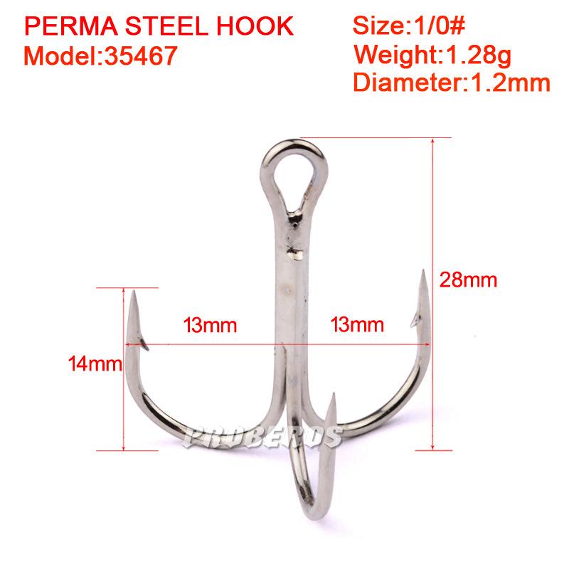 

10# 8# 6# 4# 2# 1/0# 2/0# 3/0# High Strength stainless steel Fishing Hooks Treble Hooks with Barb