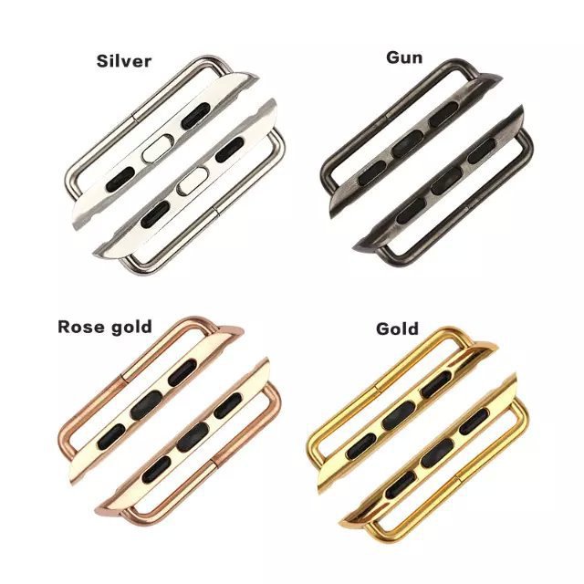 

Multicolors Silver Black Rose Gold A Pair Of Connectors Adapters For 38mm or 42mm Watch Band Sport Edition Watch Strap For IWatch