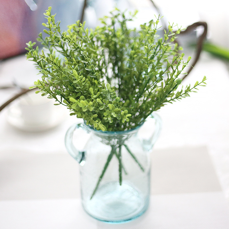 

Artificial plants Seven layers of grass Eucalyptus for home wedding decoration, Green