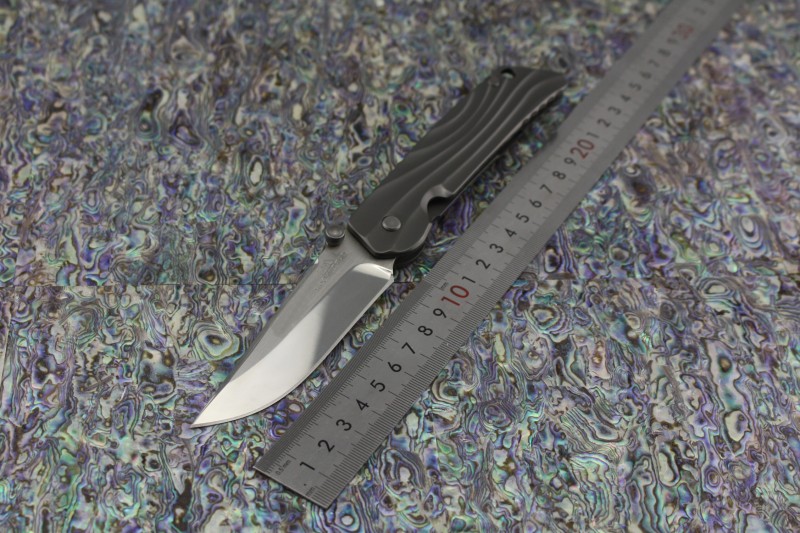 

ROCKSTEAD HIZEN-TIC Japan High quality folding knife Japan D2 Mirror Blade Whole TC4 Titanium handle Camping tactical EDC knife tools