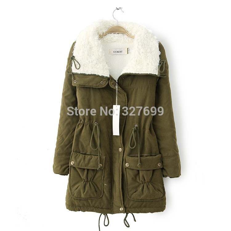Wholesale- 2015 Winter New Berber Fleece Jacket Coat Women's Clothing Napka Feminine Jaquetas Slim Long Jackets Parkas Down COAT-2808873