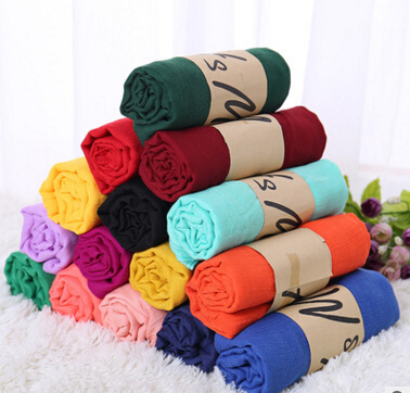 

Women Solid Color Scarf Winter Candy Color Scarf 65*180cm Shawls And Scarves Linen Cotton Scarf Warm Beach Pashmina 37 colors