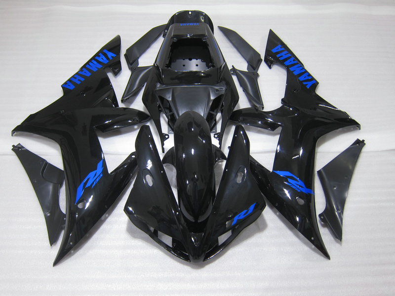

Injection molding 100% fit for Yamaha YZF R1 2002 2003 black fairings set YZF R1 02 03 OT44, Same as picture