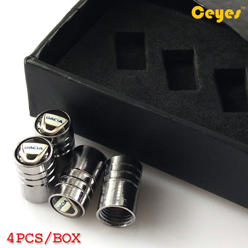 

Car Wheel Tire Valves Car Emblems Badge Tyre Stem Air Caps for Dacia duster logan 2 mcv sandero 2 Car Tire Accessories Styling
