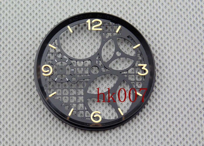 

P306 Black 37.5mm Hollow Watch Dial Fit ETA 6497 Seagull st36 Movement