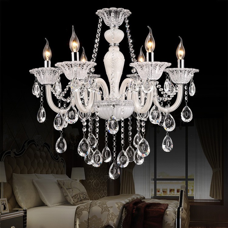

White Chandelier crystal European Model Luxury crystal White Modern chandelier crystal Lights