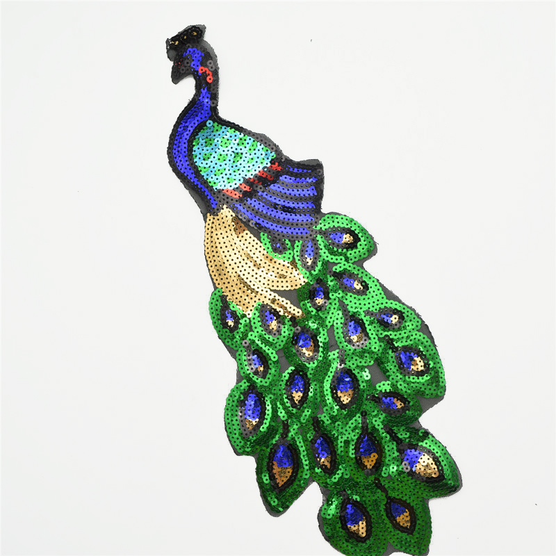 

30pcs New Paillette Sequin Beauty Peacock Embroidery Applique Patch Sew On Clothes