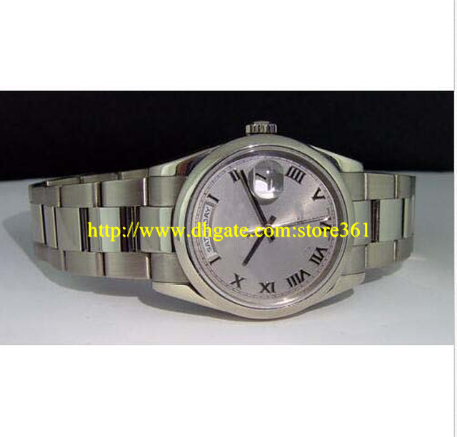 

store361 new arrive watches Men's 18kt White Gold PRESIDENT Silver Roman 118209