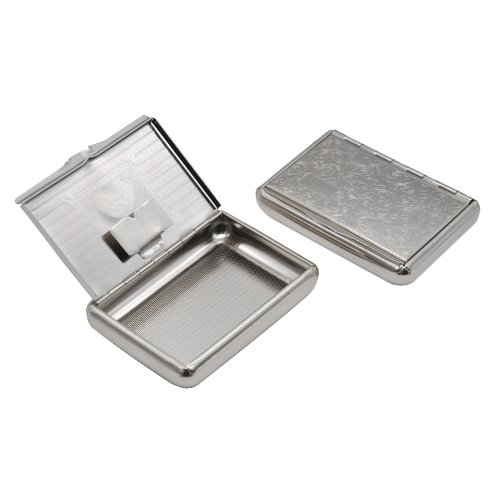 

1 X Stainless Steel Metal Cigarette Tobacco Box For 77MM Cigarette Paper Storage Case Can Customize Your Logo