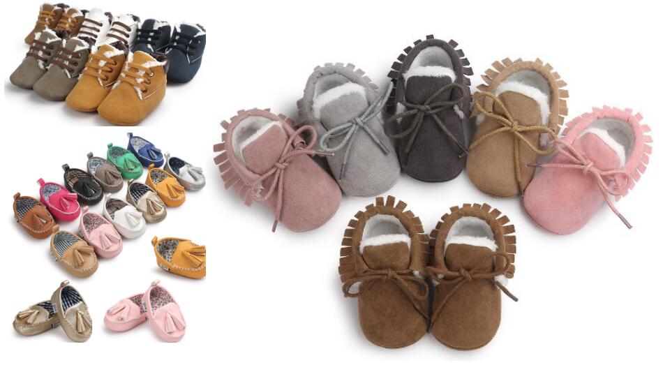 Fashion fringe design winter baby shoes Baby Timba Prewalkers Hot sale warm and Comfortable first walkers Newborn sneakers baby boots