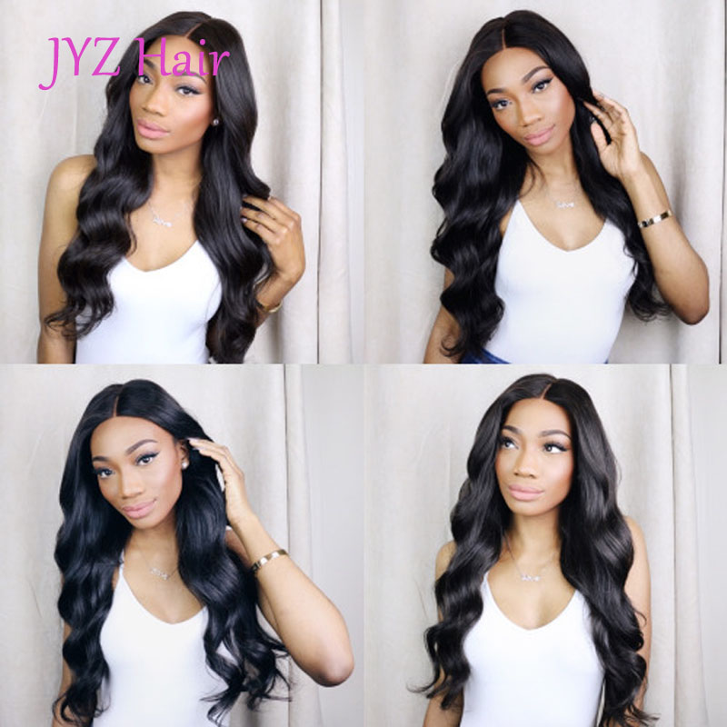 

Natural Color Full Lace Wigs Body Wave Human Hair Brazilian Peruvian Malaysian Indian Body Wave Lace Front Human Hair Wigs With Baby Hair, #2