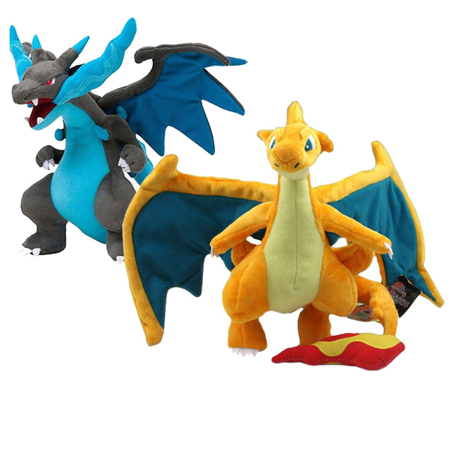 

9" 23 CM 2 Styles Mega Evolution X&Y Charizard Plush Toys Soft Stuffed Doll Kids Gift NOPO005, As picture