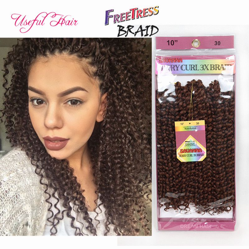 

ombre burgundy high quality 10'' Natural deep wave crochet braids hair 3pc/lot Synthetic kinky curly synthetic braiding hair 3X Braid hair, #44