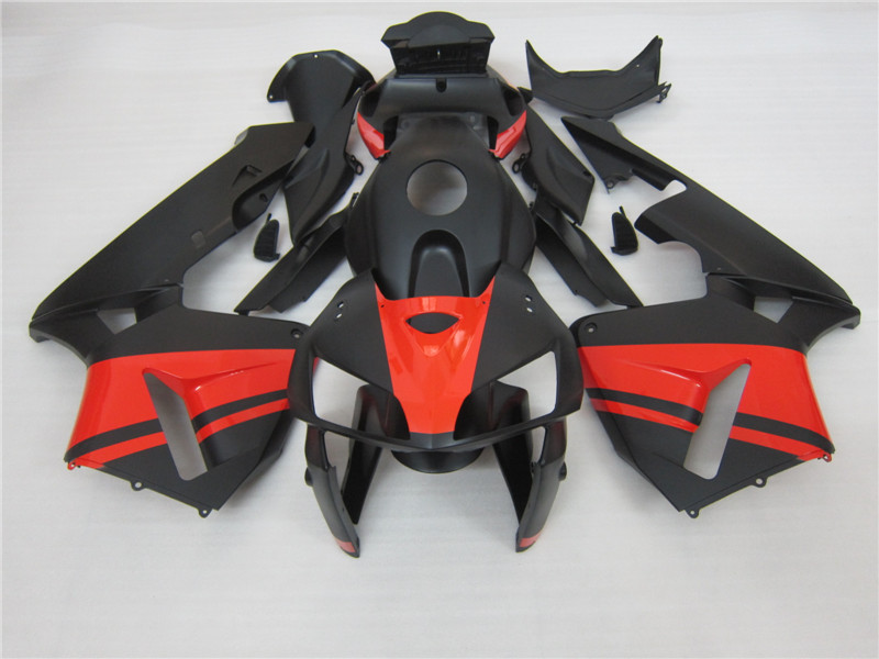

3 gift New Hot ABS motorcycle Fairing kits 100% Fit For Honda CBR600RR F5 2005 2006 CBR600 600RR 05 06 bodywork set nice Black and red