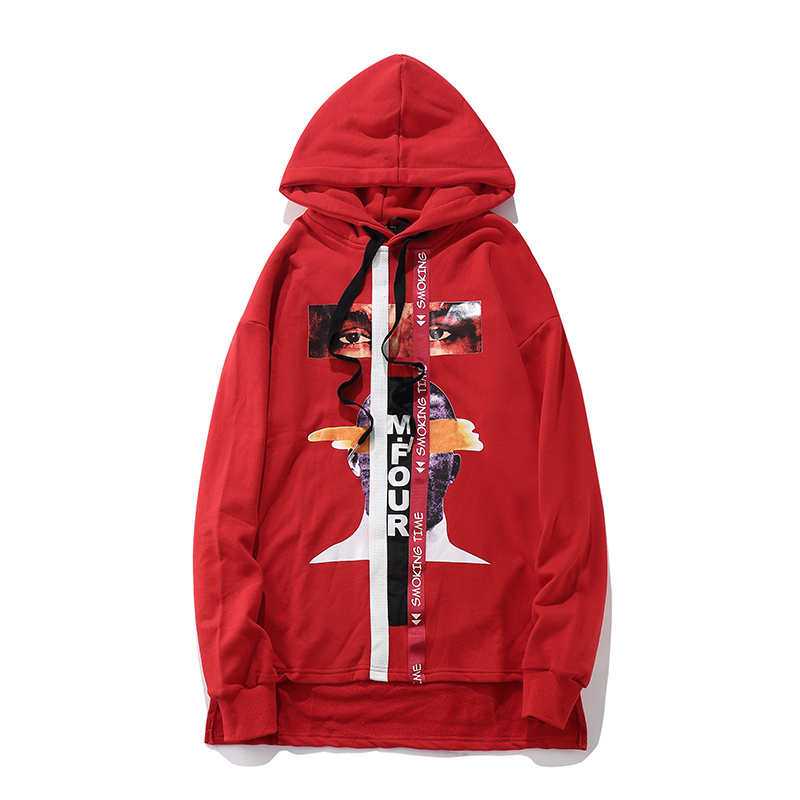 2017 Sweatshirts Men Oversized Hip Hop personality printed fashion men Hooded casual Hoody high quality Cotton Loose Pullover