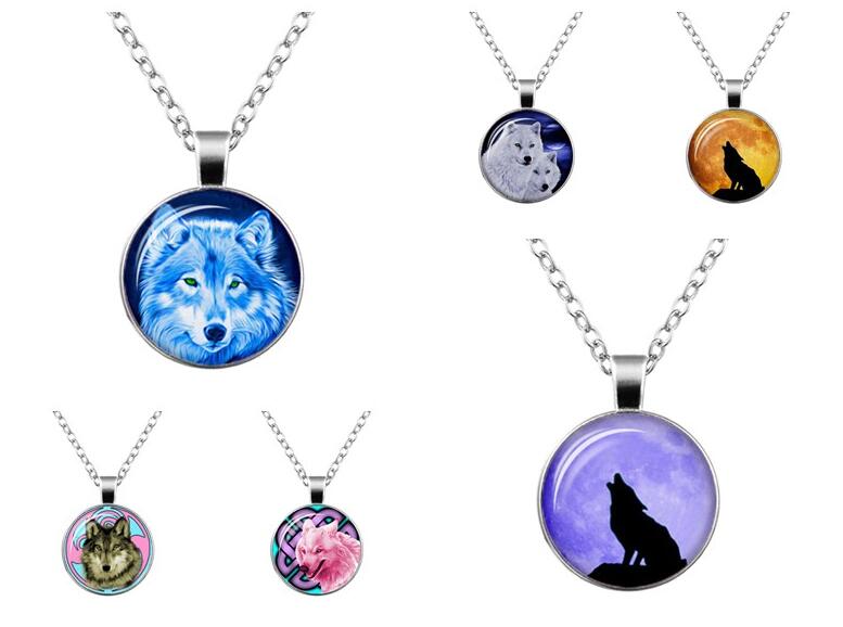 

Brand new Explosive Timberwolves Time Gem Glass Pendant Necklace Sweater Chain Retro WFN548 (with chain) mix order 20 pieces a lot