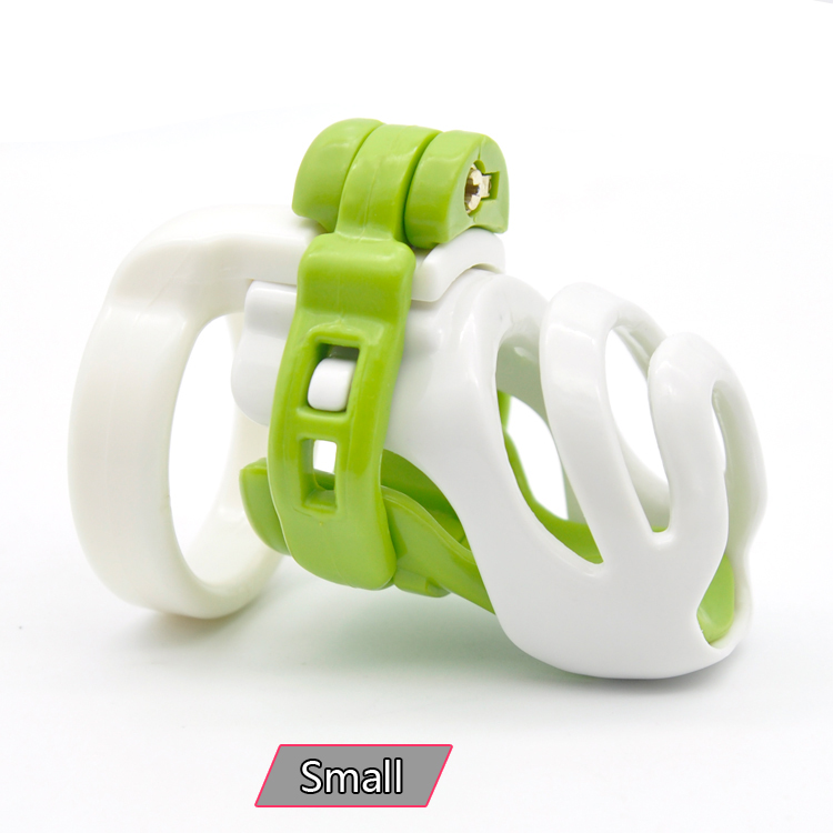 

Green&White Male Resin Small Size Chastity Cage Bondage Chastity Device Q128