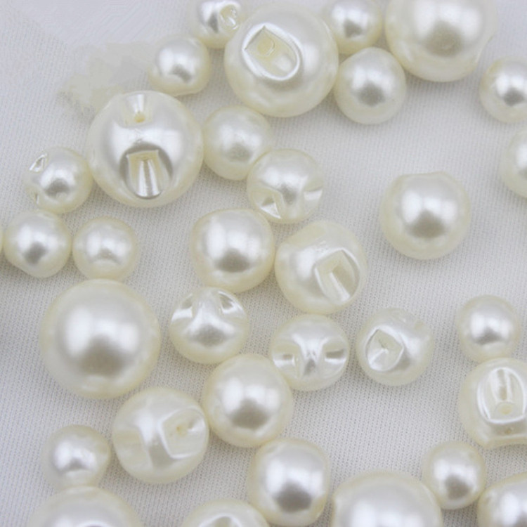 

8/9/10/11/12/15/18/20/21/25/30mm Shank Buttons imitation pearl round for shirts clothes handmade Gift Box Craft DIY scrapbook favor Sewing