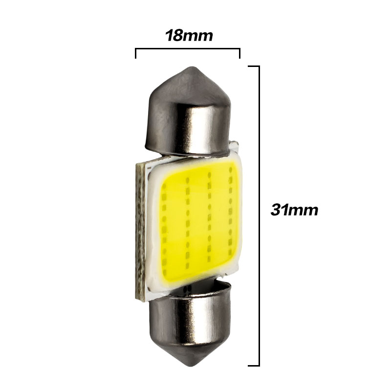 

High Quality 31mm 36mm 39mm 42mm Super COB LED FESTOON Bulb 12 Chips C5W White Color Car Dome Light Auto Interior Lamp DC12V