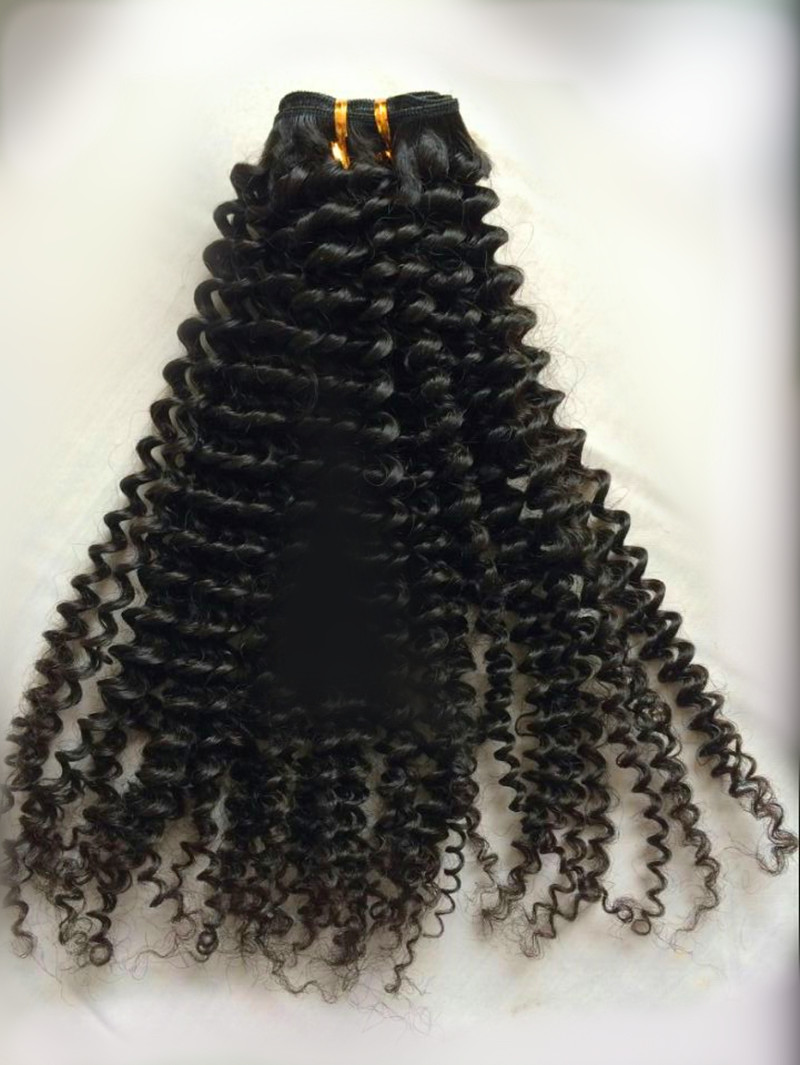 

Grade 8A--100% Human virgin jerry curl weave hair weft 3 bundles with 100g per piece,Natural Color 16inch hair , Free DHL