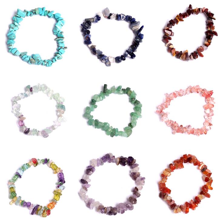 

Good A++ Natural crystal gravel bracelet amethyst FB035 mix order 20 pieces a lot Beaded, Strands