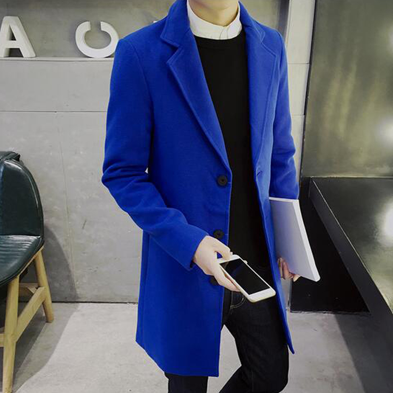 Wholesale- 2017 Hot Sale Winter Mens Trench Coat Business Casual Jacket Men Long Coat Autumn Winter Windproof Slim Trench Coat Men