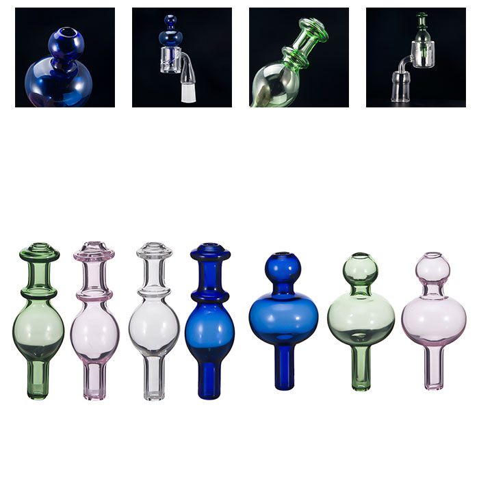 

New arrival colored glass carp cap can fit 10mm 14mm 18mm Quartz Thermal Banger or other banger For glass bowl Glass Bongs